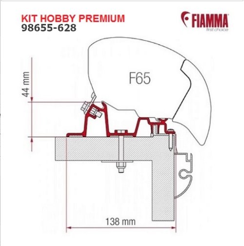 [피아마] F65/F80 킷 하비 프리미엄 - 카라반용 브라켓